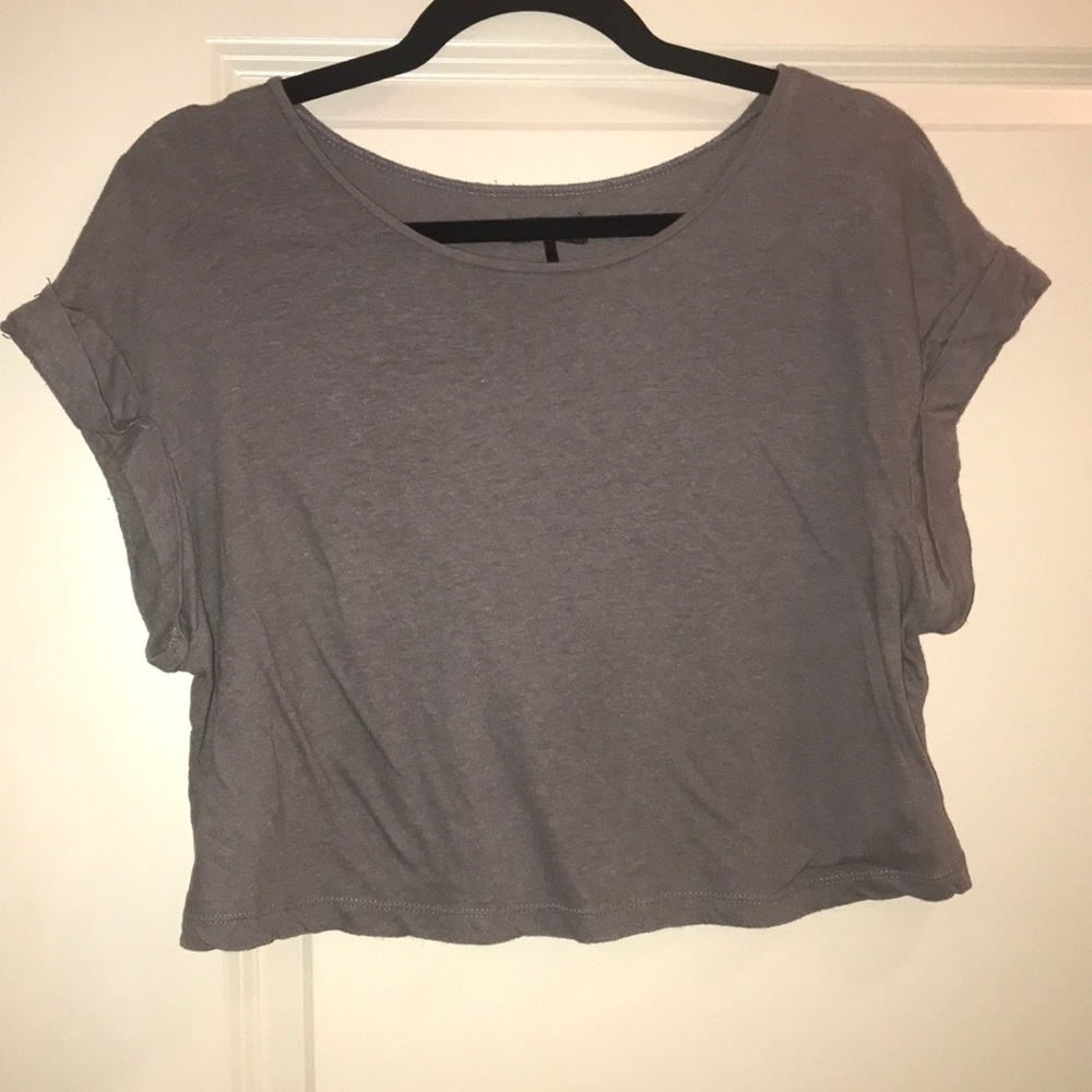 Grey Crop Top